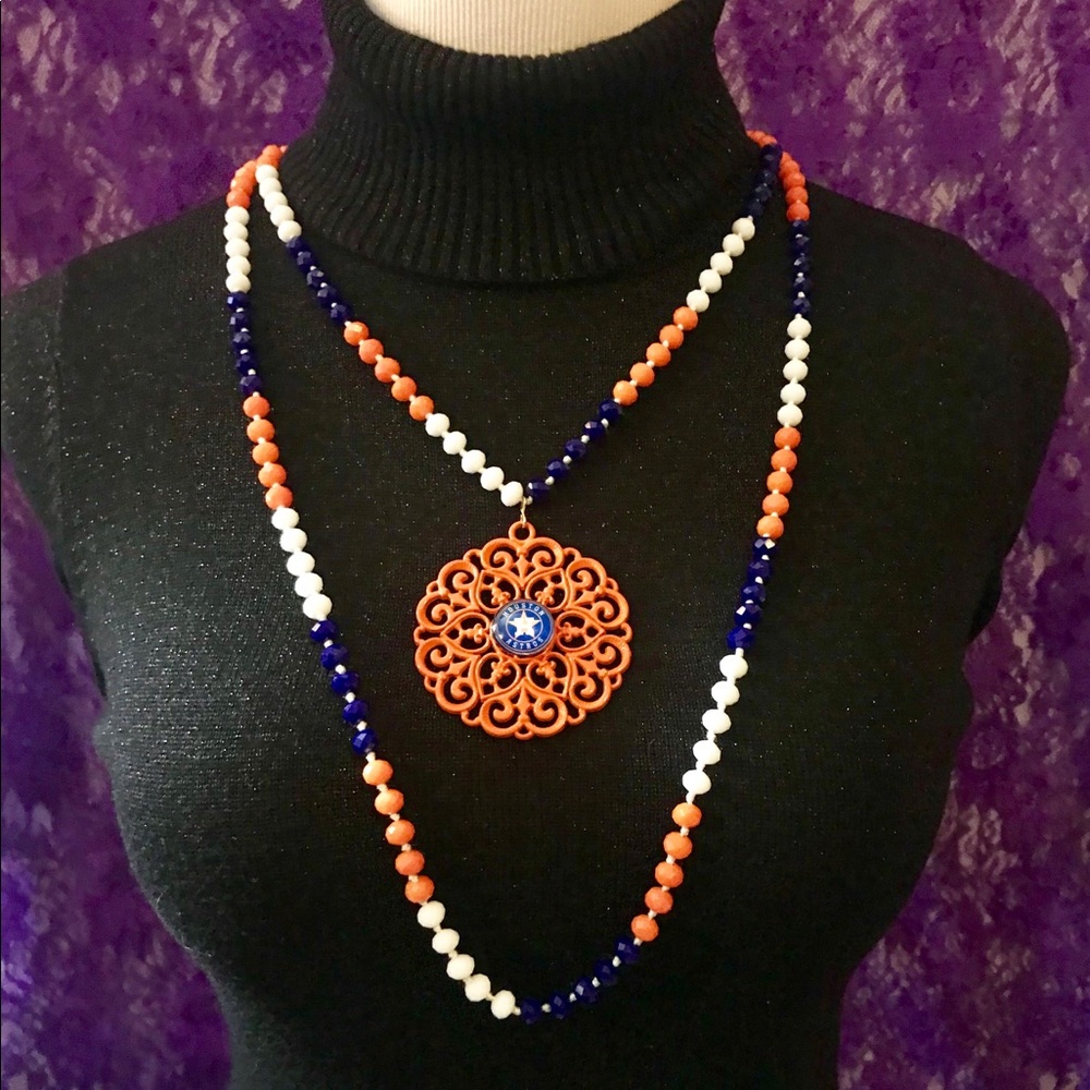 Houston Astros 60” Multi-Color Crystal Necklace